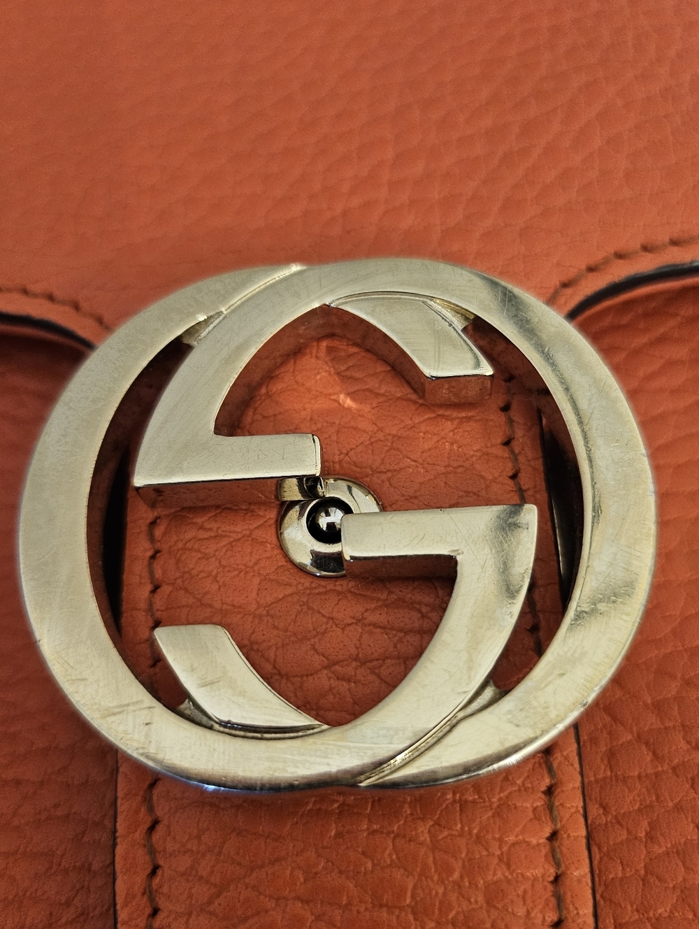Gucci Interlocking G Dollar Calf Bag - Sun Orange - Picture 8 of 13